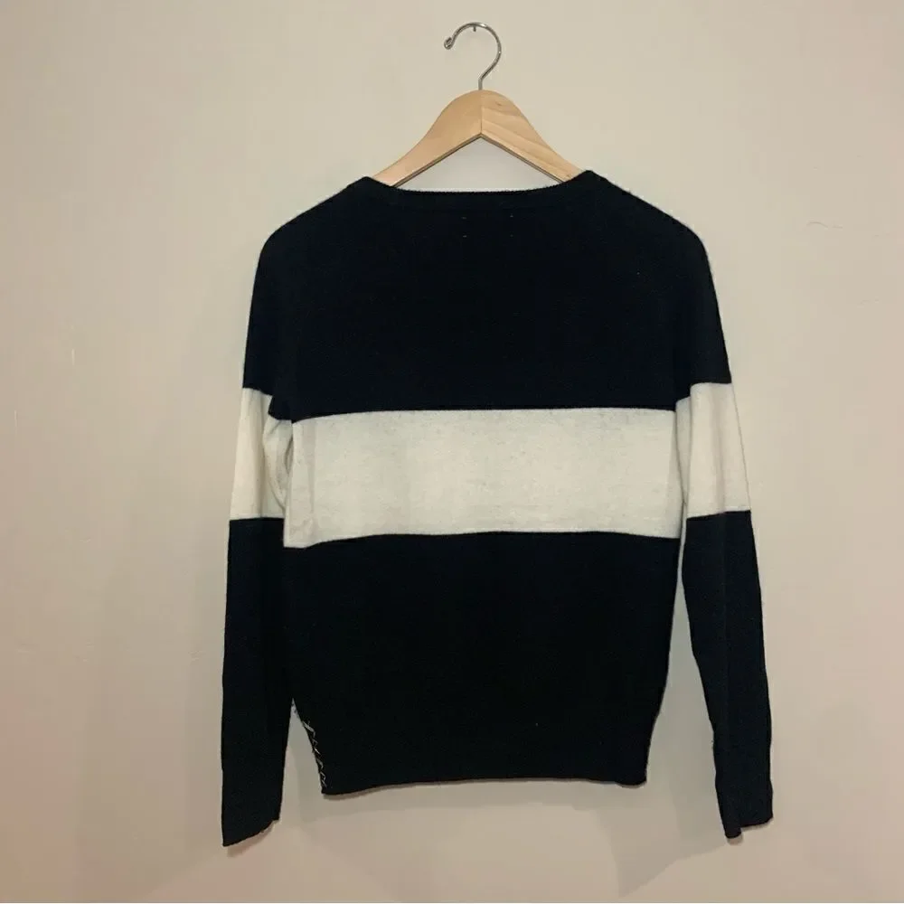 Nordstrom Cashmere Stripes Gold Moon Sweater